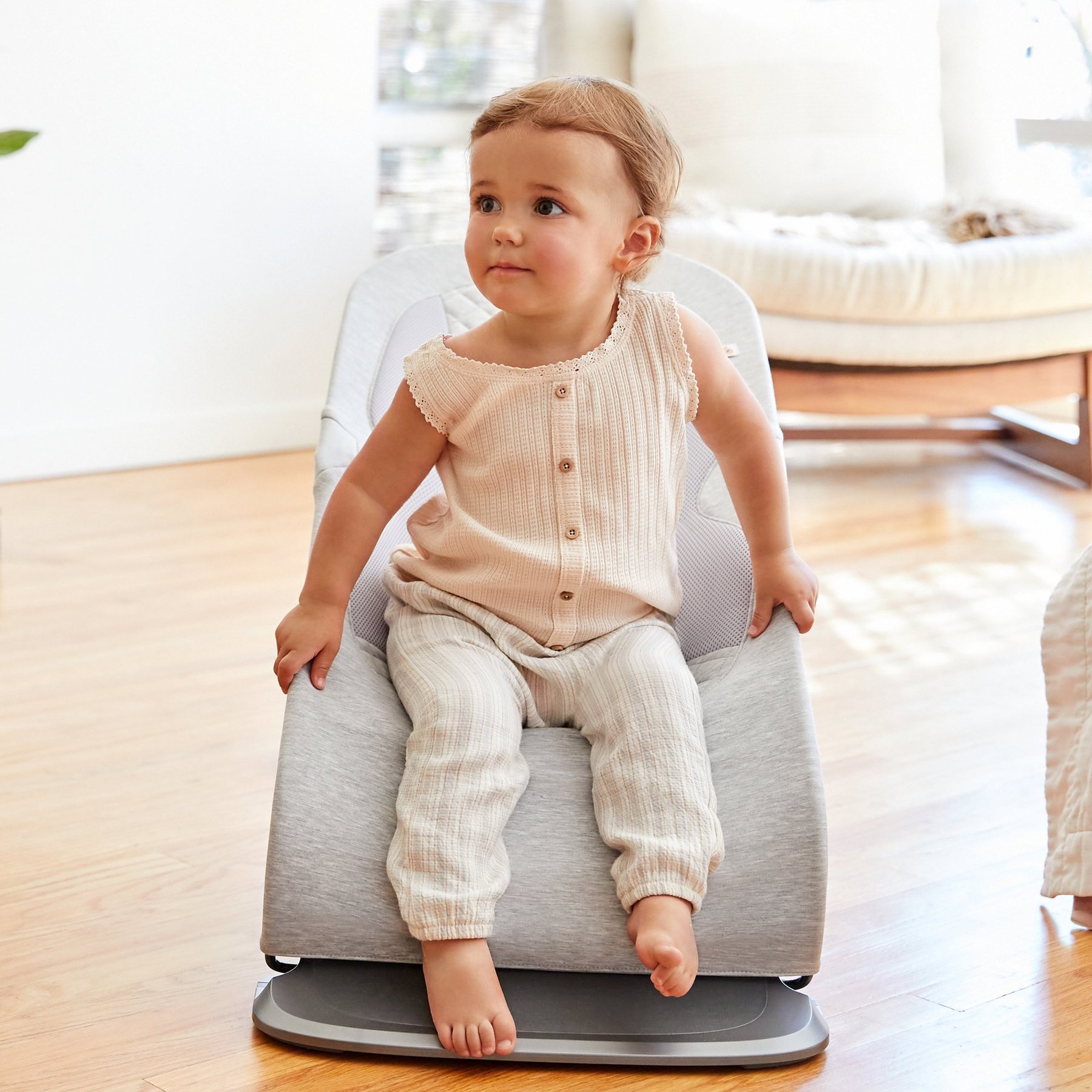 Ergobaby Evolve ležaljka 3u1 – Light Grey - Slika 9