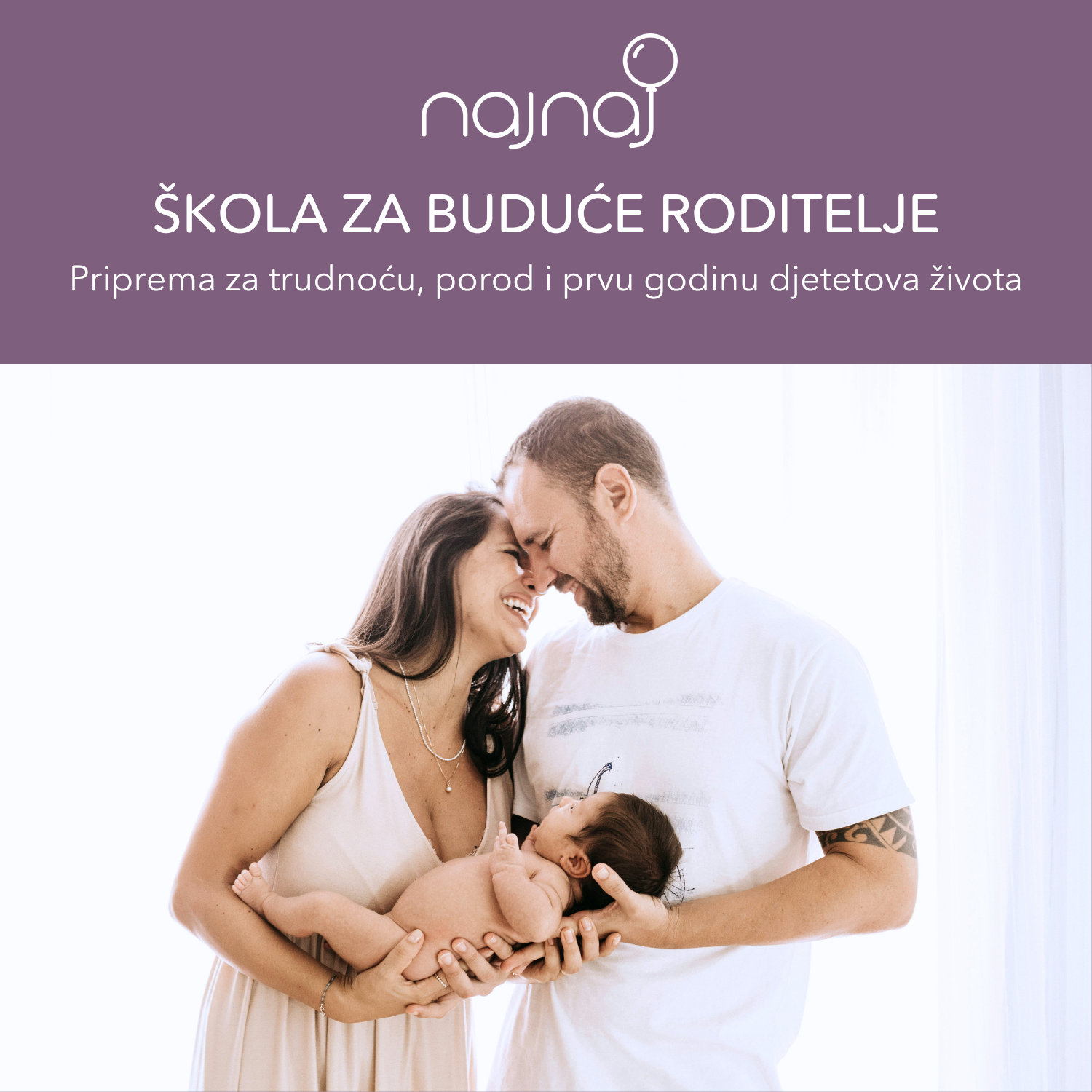 NajNaj škola za buduće roditelje, ciklus: rujan, od 1.9. do 24.9.2026.