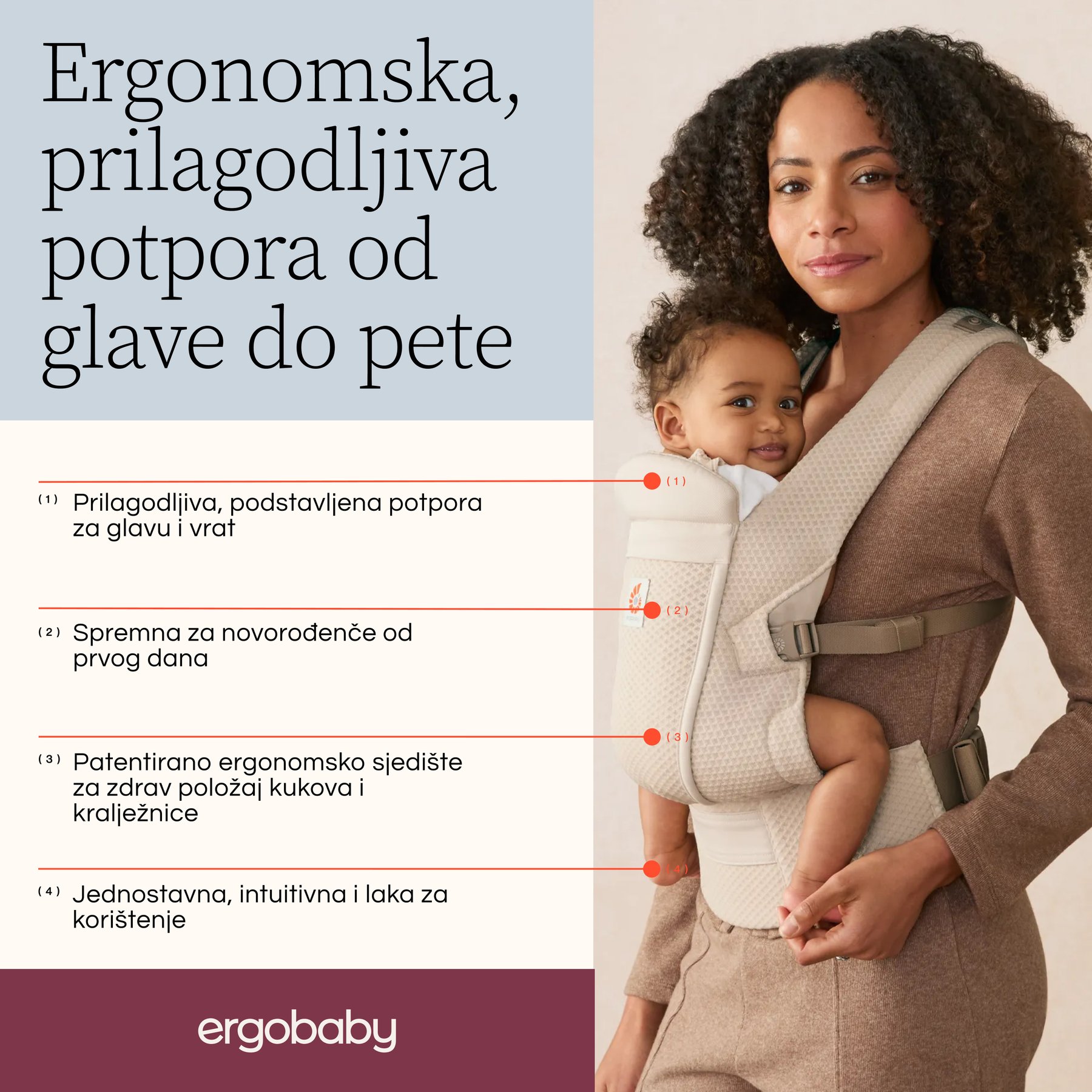 Ergobaby Omni Lite Mesh nosiljka - Slika 2
