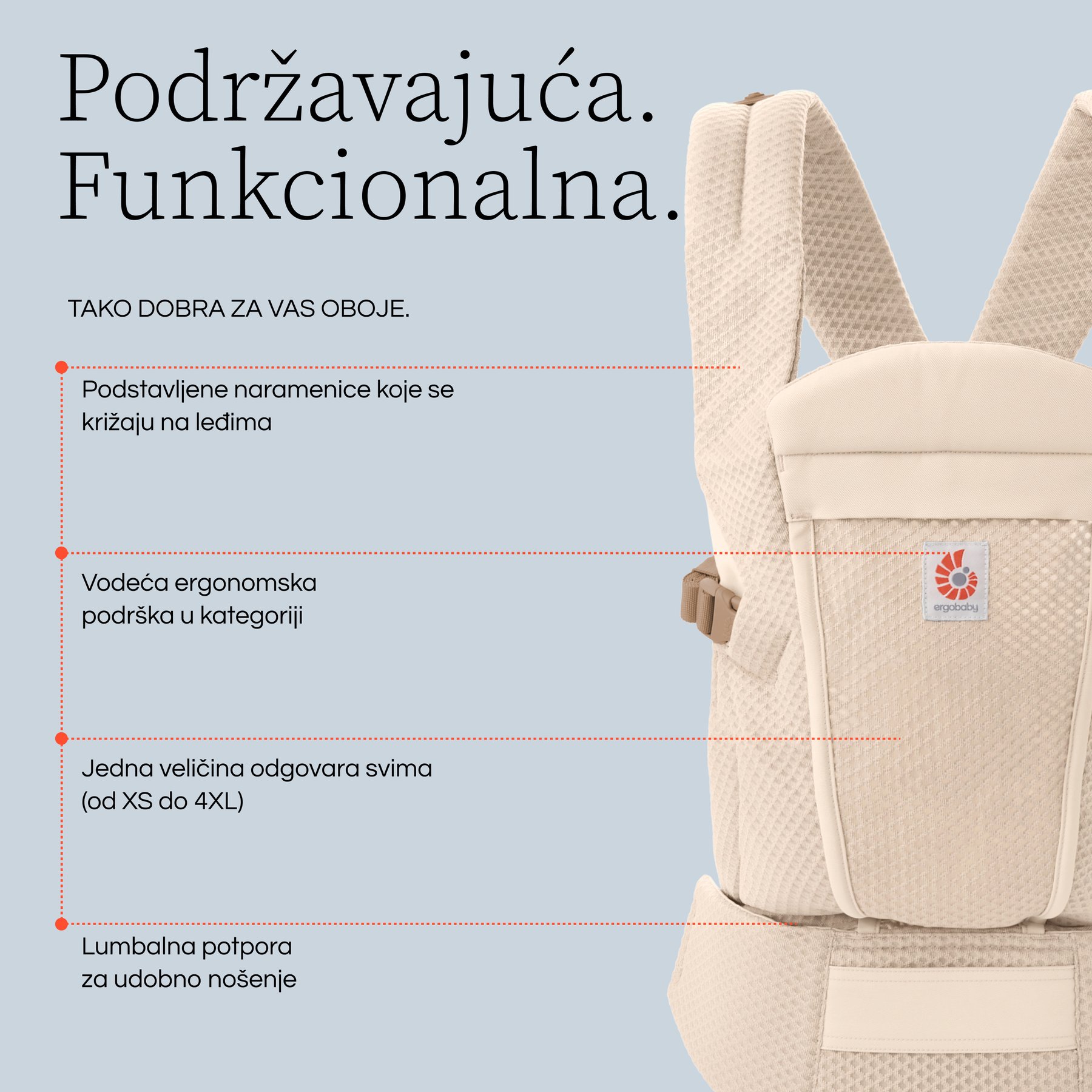 Ergobaby Omni Lite Mesh nosiljka - Slika 6